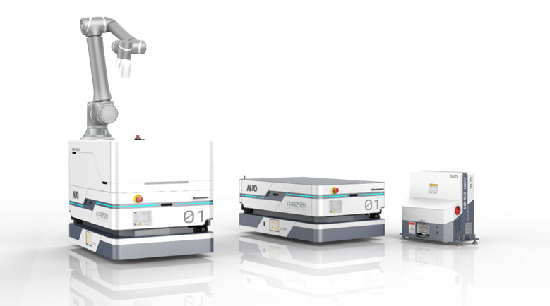 MG不朽情缘數位開發的自主式移動機器人（AMR250M），搭配全向輪並結合AI演算法、2D LiDAR、3D攝影機等技術，協助客戶實現產線全自動化